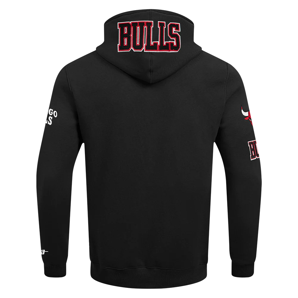 NBA CHICAGO BULLS LONZO BALL #2 CLASSIC PNN MEN'S DK PO HOODIE (BLACK) - Image 3