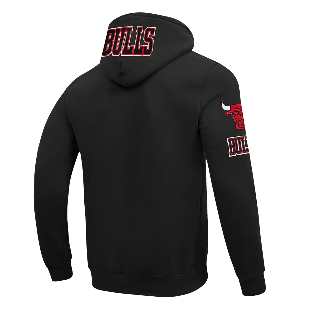 NBA CHICAGO BULLS LONZO BALL #2 CLASSIC PNN MEN'S DK PO HOODIE (BLACK) - Image 4