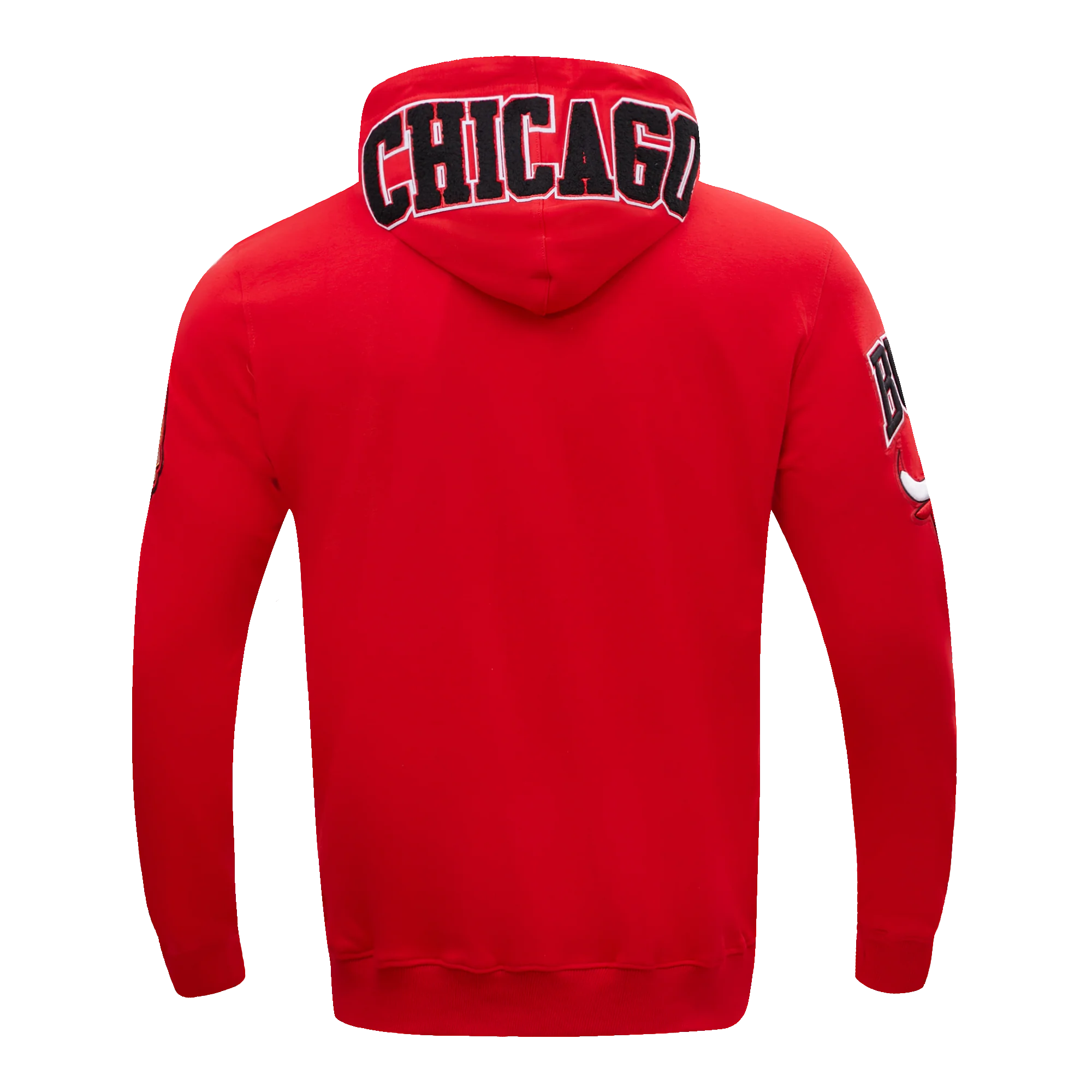 NBA CHICAGO BULLS CLASSIC CHENILLE MEN'S FULL ZIP PULLOVER HOODIE (RED) - Image 6