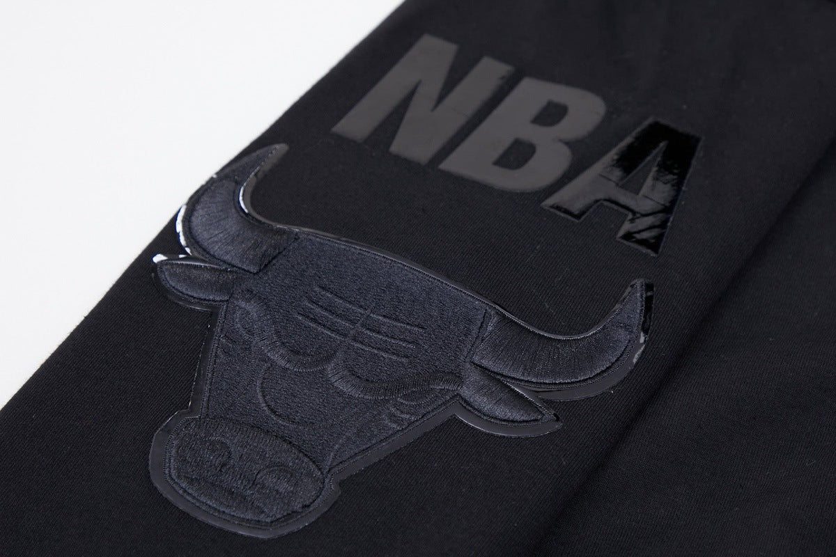 NBA CHICAGO BULLS TRIPLE BLACK ZIPPER HOODIE  (BLACK) - Image 6