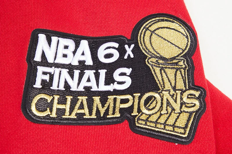 NBA CHICAGO BULLS RETRO CLASSIC MEN'S PULLOVER HOODIE (RED/BLACK) - Image 7