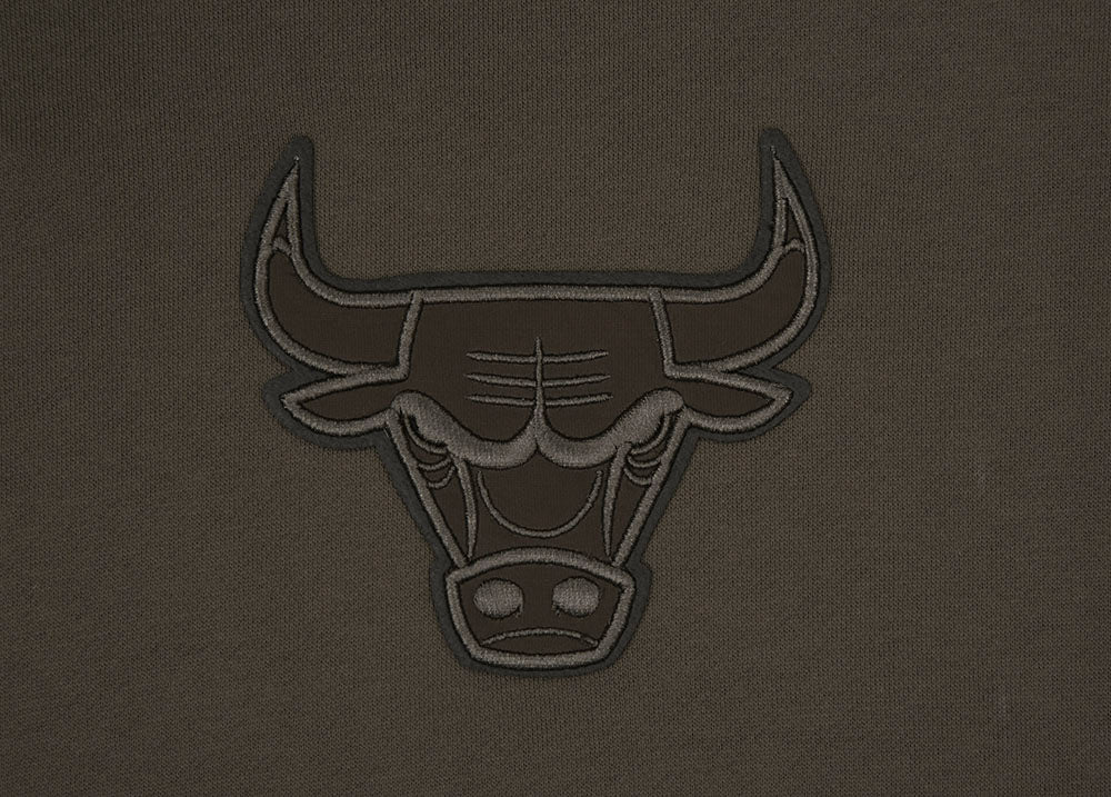 NBA CHICAGO BULLS NEUTRAL DROP SHOULDER FLEECE PULLOVER HOODIE (DARK TAUPE) - Image 9