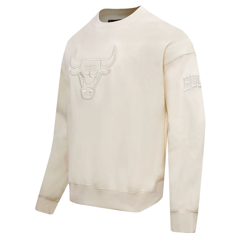 NBA CHICAGO BULLS NEUTRAL DROP SHOULDER FLEECE CREWNECK (EGGSHELL) - Image 2