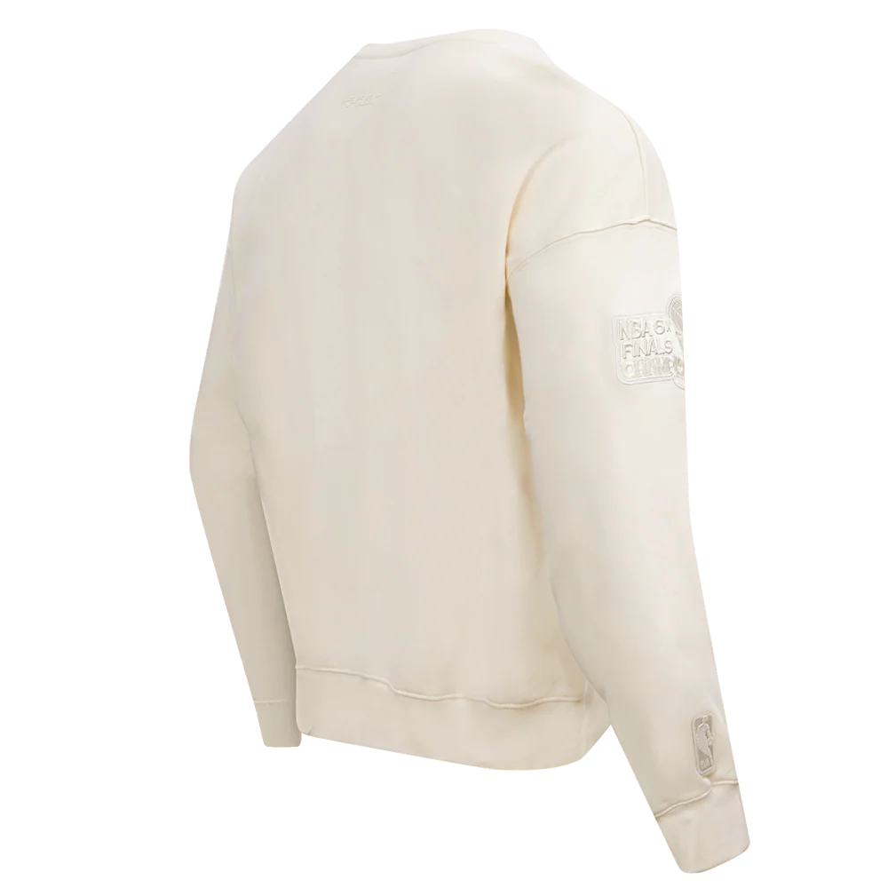 NBA CHICAGO BULLS NEUTRAL DROP SHOULDER FLEECE CREWNECK (EGGSHELL) - Image 3