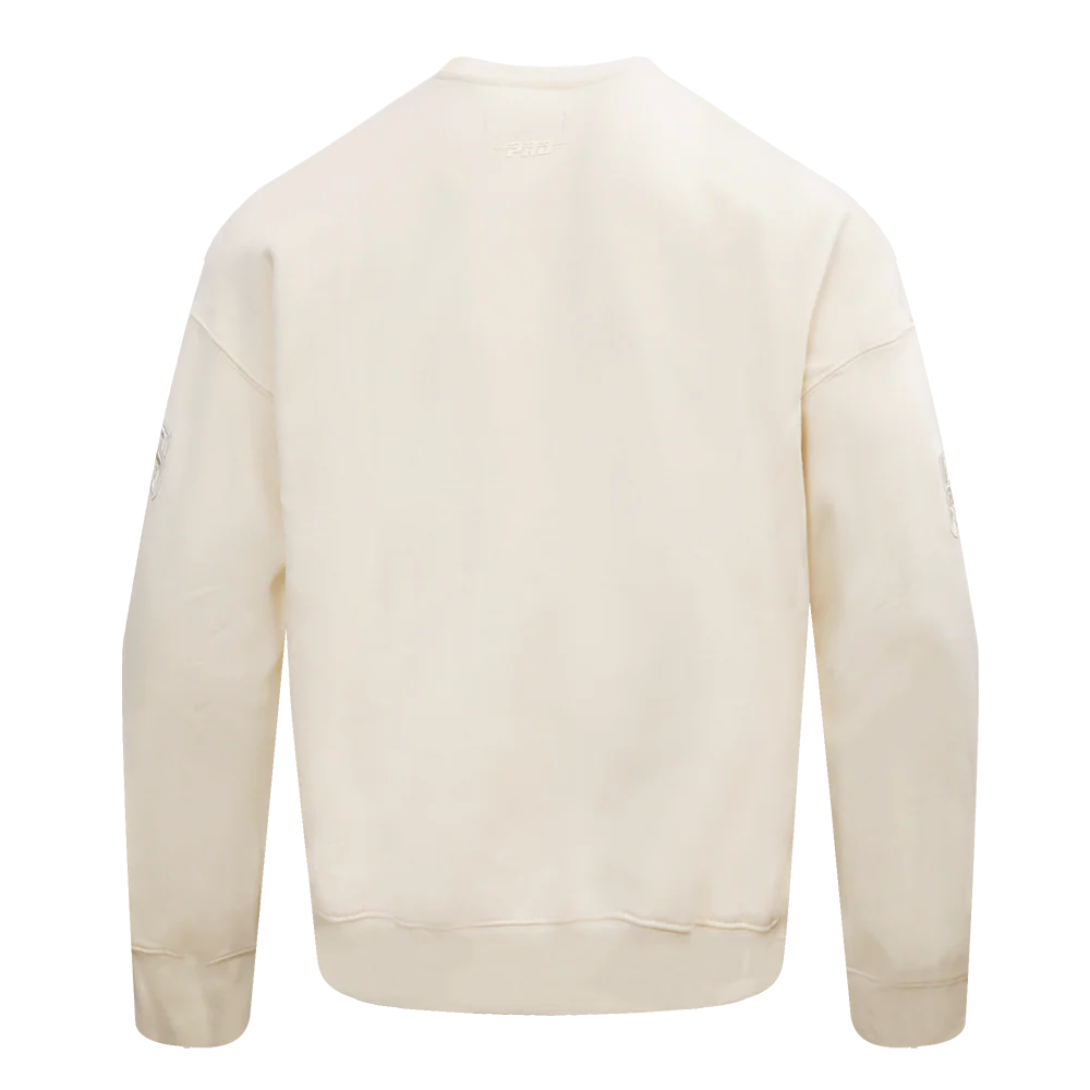 NBA CHICAGO BULLS NEUTRAL DROP SHOULDER FLEECE CREWNECK (EGGSHELL) - Image 4