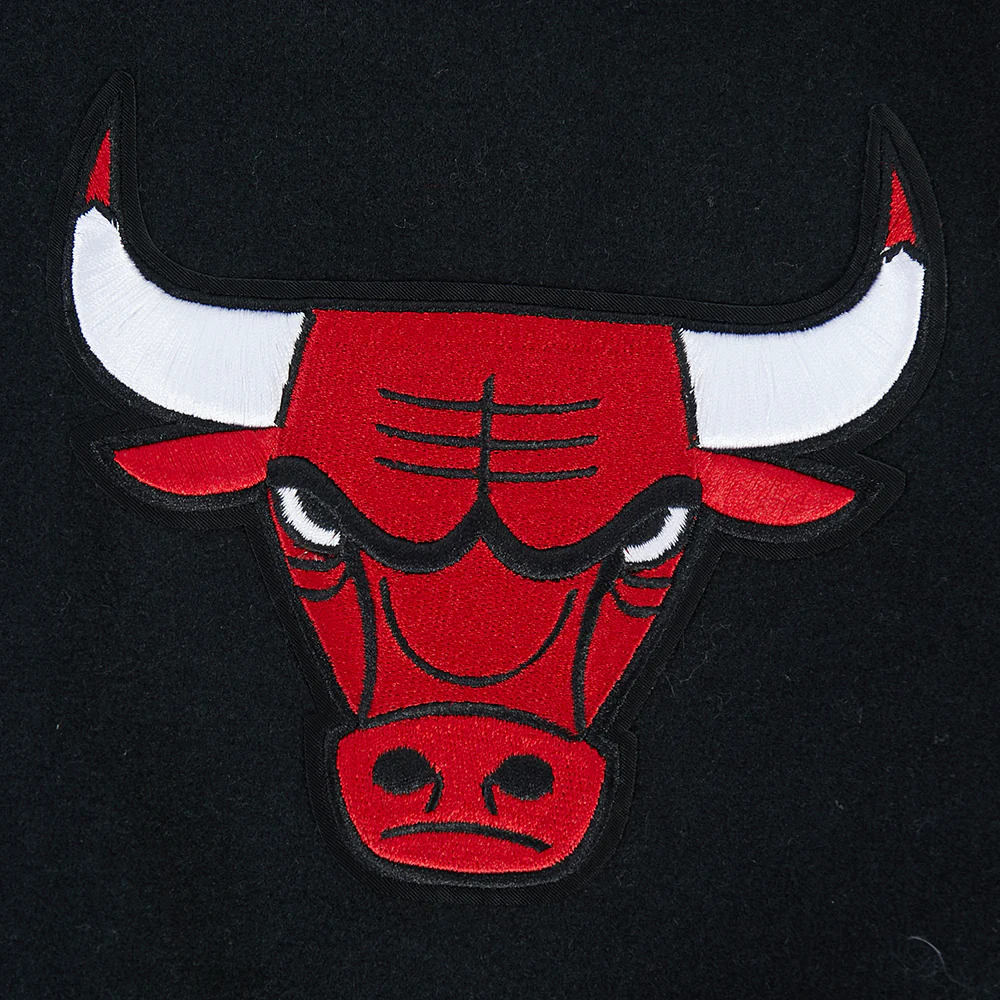 NBA CHICAGO BULLS CITY ARCH MEN'S WOOL VARSITY JACKET (BLACK/WHITE) - Image 8