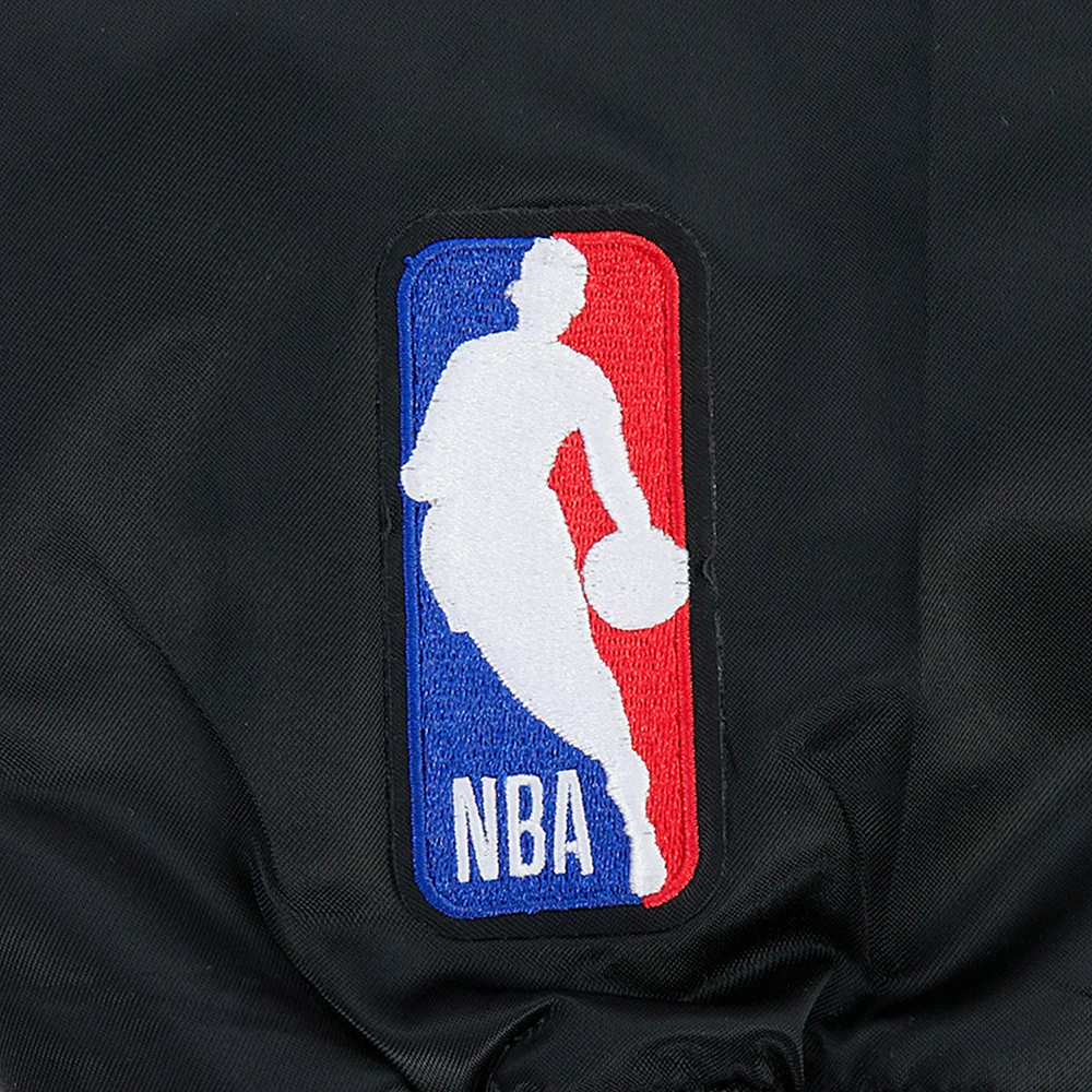 NBA CHICAGO BULLS LETTERMAN MEN'S SATIN JACKET (BLACK) - Image 11
