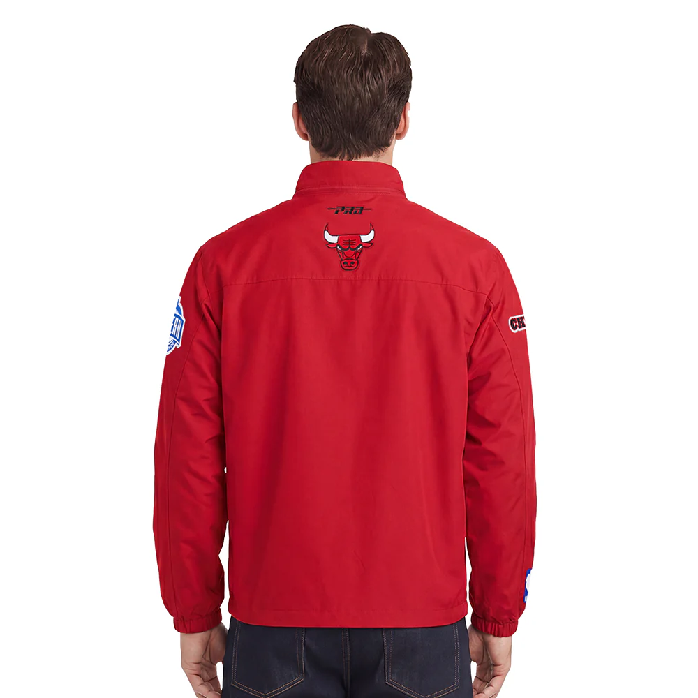 NBA CHICAGO BULLS PRE GAME MEN'S JACKET (RED) - Image 2