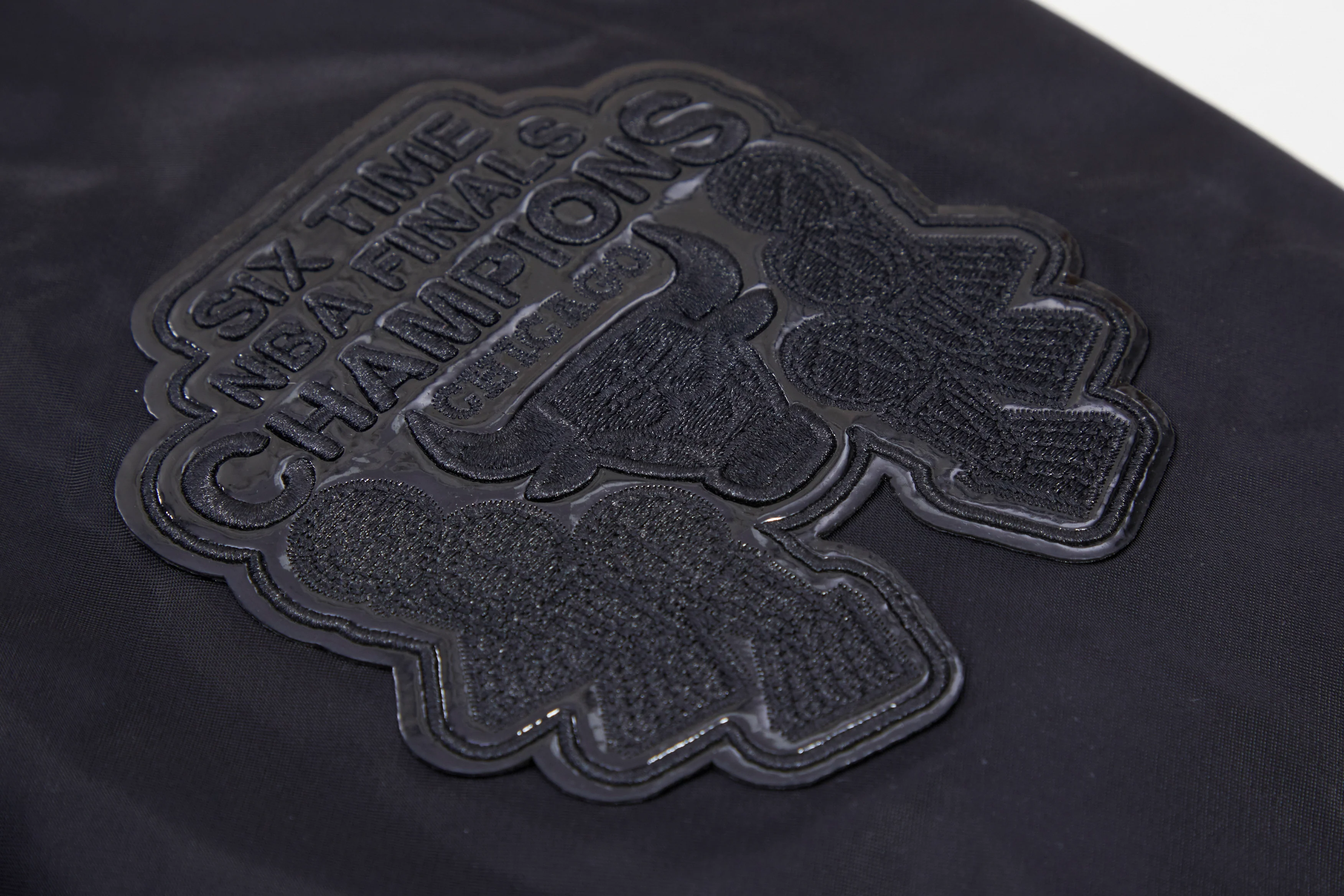 NBA CHICAGO BULLS TRIPLE BLACK MEN'S SATIN JACKET (BLACK) - Image 9