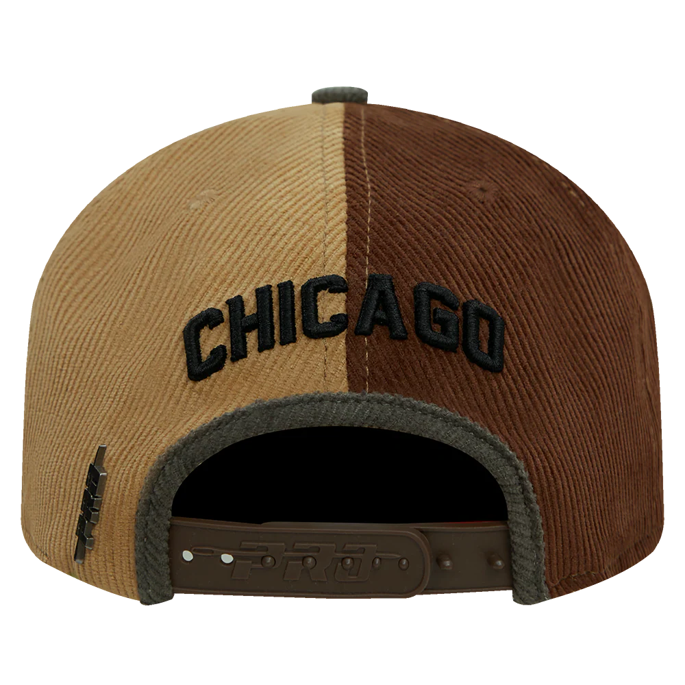 NBA CHICAGO BULLS MULTI CORDUROY SNAPBACK HAT (BROWN/MULTI) - Image 5