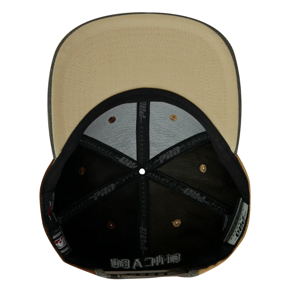 NBA CHICAGO BULLS MULTI CORDUROY SNAPBACK HAT (BROWN/MULTI) - Image 6