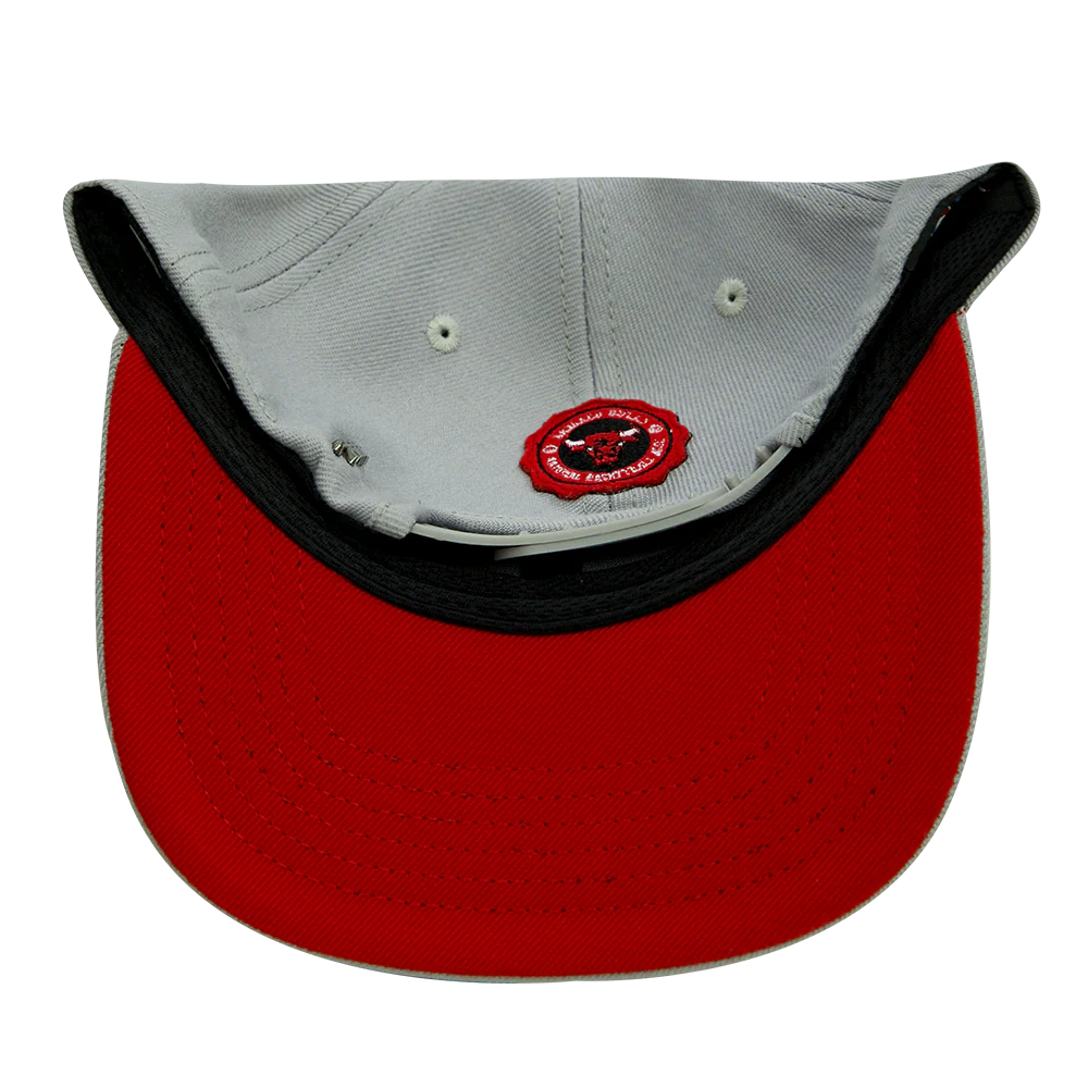 NBA CHICAGO BULLS CREST EMBLEM UNISEX WORDMARK WOOL SNAPBACK HAT (GRAY) - Image 7