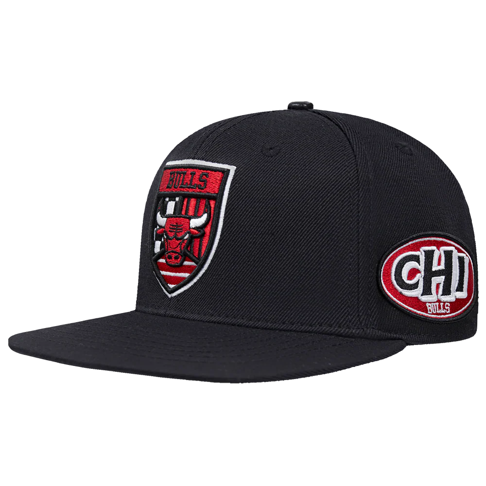 NBA CHICAGO BULLS FAST LANE WOOL SNAPBACK HAT (BLACK) - Image 3