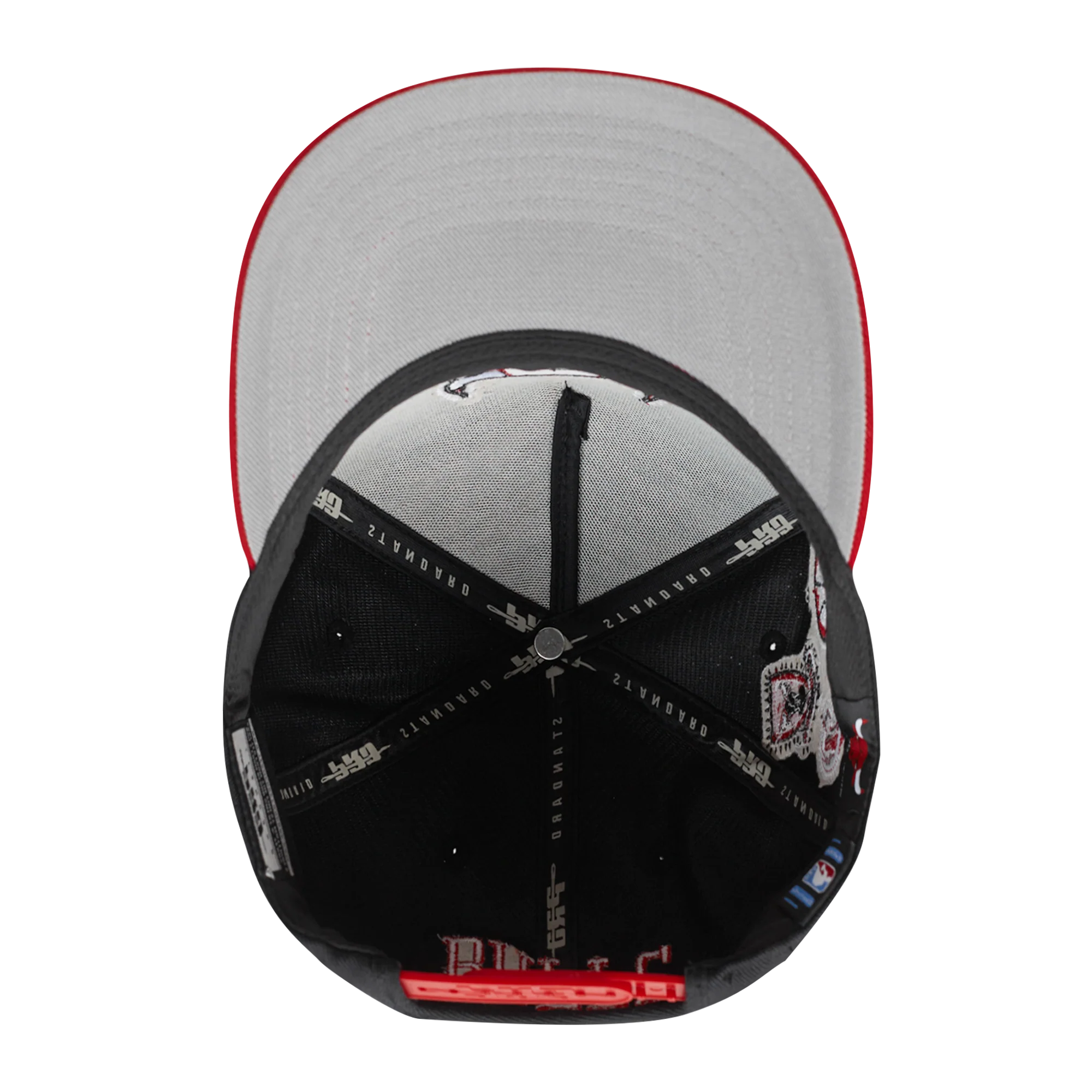 NBA CHICAGO BULLS DIY PICK STITCH PINCH FRONT SNAPBACK HAT (BLACK) - Image 6