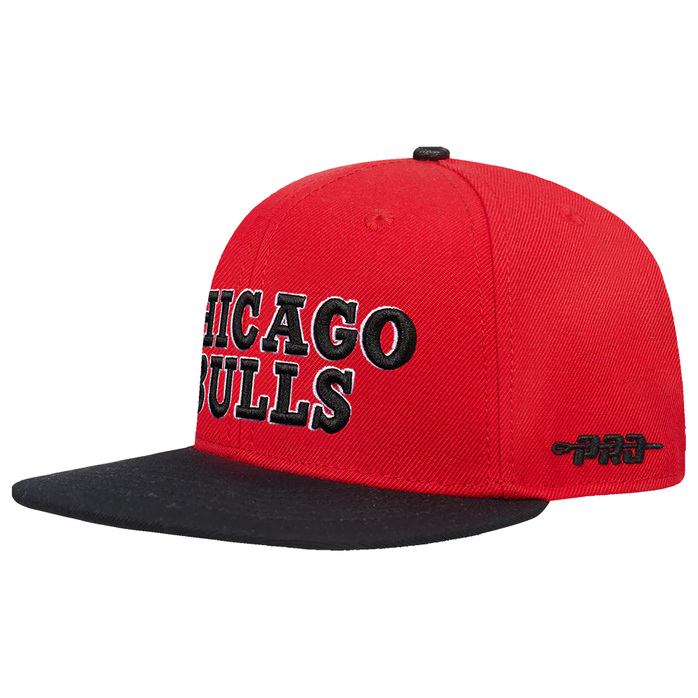 NBA CHICAGO BULLS WORDMARK 2 TONE SNAPBACK (RED/BLACK) - Image 2