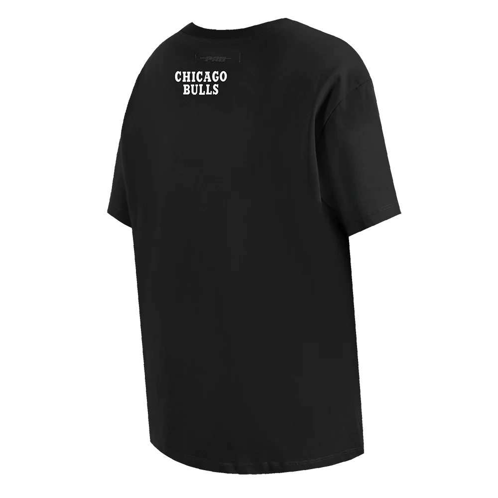 NBA CHICAGO BULLS CLASSIC WOMEN'S WIND CTN BF TEE (BLACK) - Image 4