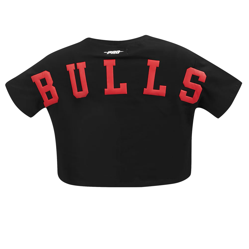 NBA CHICAGO BULLS WINGSPAN WOMEN'S SINGLE JERSEY BOXY TEE (BLACK) - Image 7