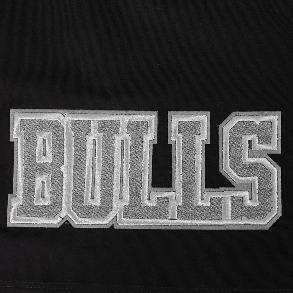 NBA CHICAGO BULLS REVERSE FRENCH TERRY WOMEN'S SINGLE JERSEY BOXY TEE (BLACK) - Image 6