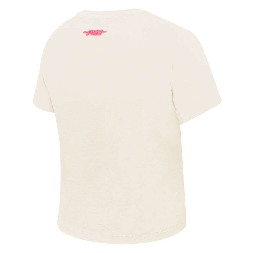 NBA CHICAGO BULLS HIGH IMPACT WOMEN'S BABY DOLL TEE (EGGSHELL) - Image 4