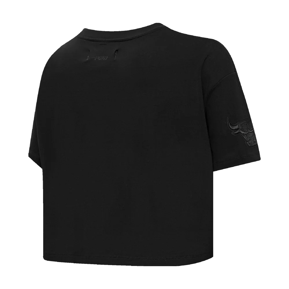 NBA CHICAGO BULLS NEUTRAL WOMEN'S BOXY TEE (BLACK) - Image 6