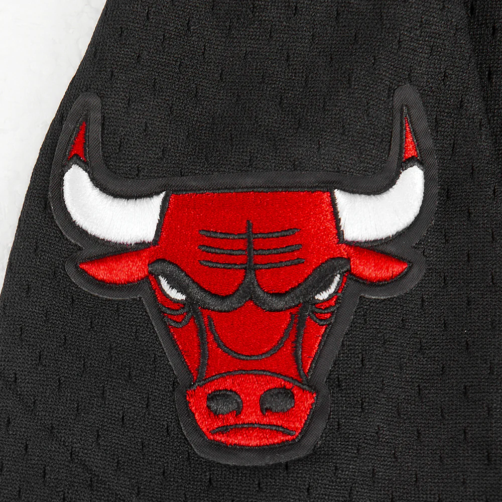 NBA CHICAGO BULLS CLASSIC BIG BOYS MESH BUTTON DOWN SHIRT (BLACK/RED) - Image 6