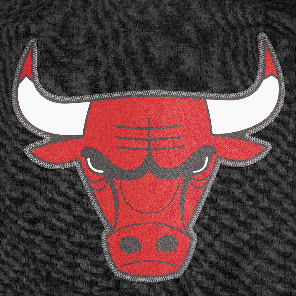 NBA CHICAGO BULLS CLASSIC BIG BOYS MESH BUTTON DOWN SHIRT (BLACK/RED) - Image 8