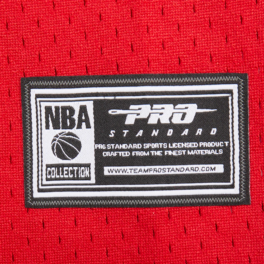 NBA CHICAGO BULLS CLASSIC BIG BOYS MESH BUTTON DOWN SHIRT (RED/BLACK) - Image 6