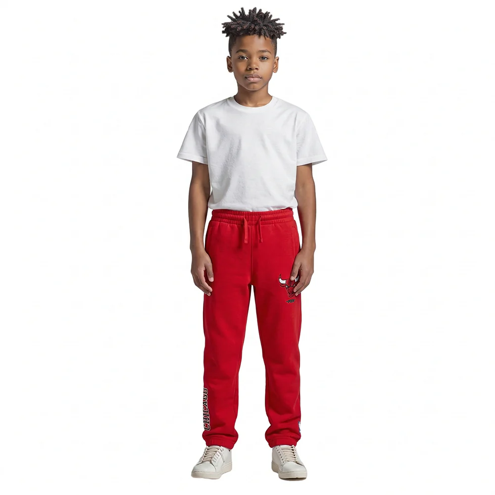 NBA CHICAGO BULLS CLASSIC BIG BOYS FLC SWEATPANT (RED) - Image 3