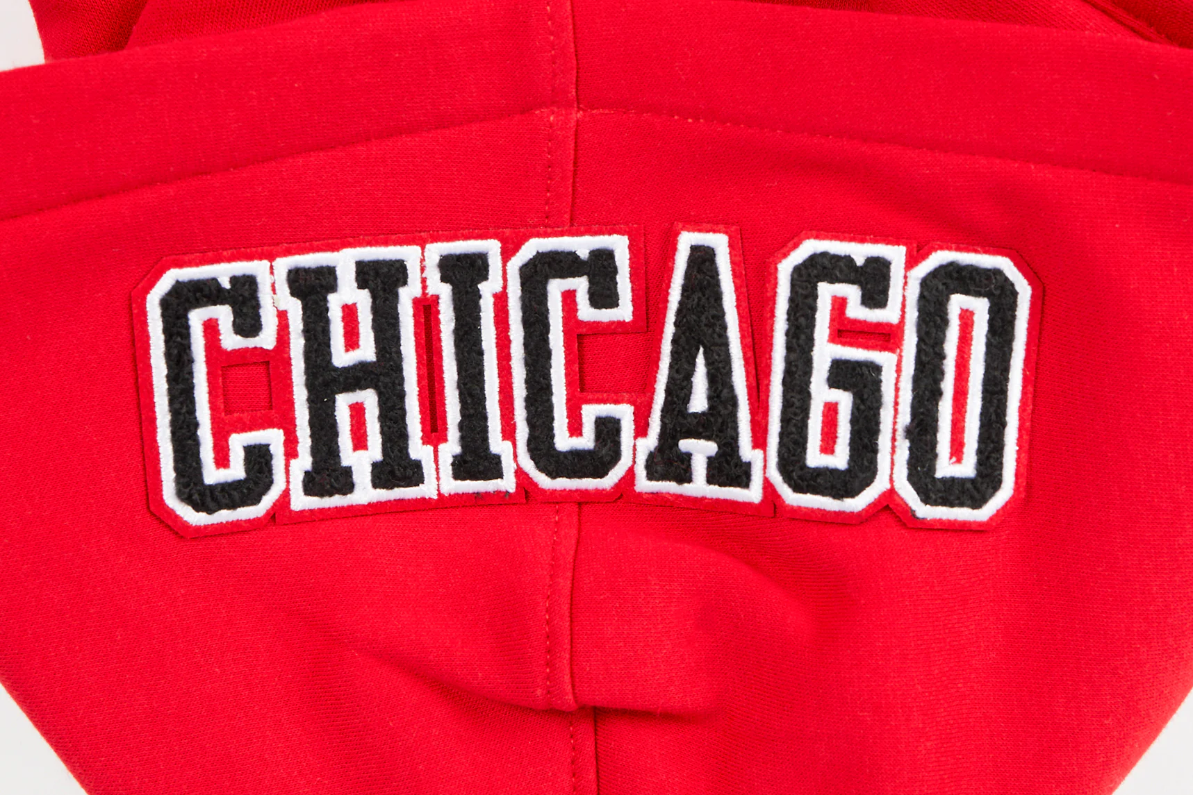 NBA CHICAGO BULLS CLASSIC BIG BOYS FLEECE FULL ZIP HOODIE (RED) - Image 8