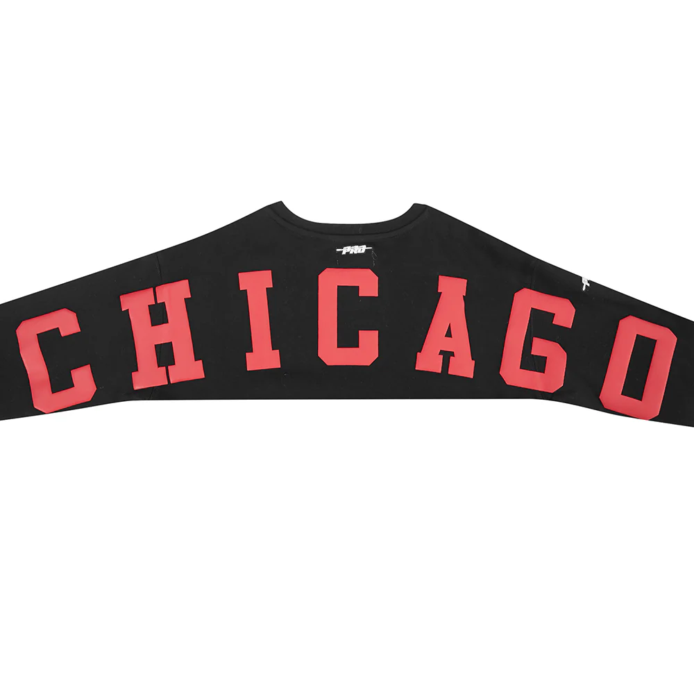 NBA CHICAGO BULLS WINGSPAN BIG BOY'S DROP SHOULDER FLC CREWNECK (BLACK) - Image 7