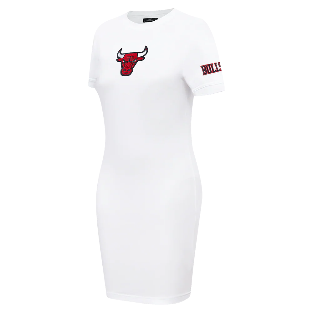 NBA CHICAGO BULLS CLASSIC WOMEN'S BODYCON DRESS (WHITE) - Image 2
