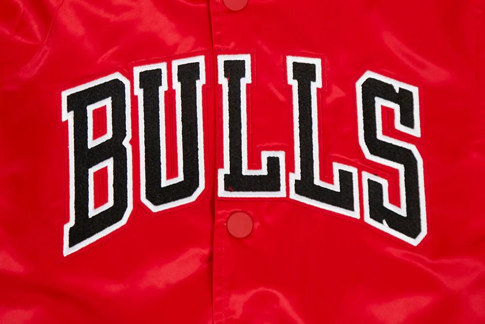 NBA CHICAGO BULLS CLASSIC BIG BOYS SATIN JACKET (RED) - Image 5