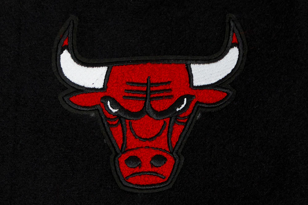 NBA CHICAGO BULLS CLASSIC BIG BOYS WOOL VARSITY JACKET (JET BLACK) - Image 4