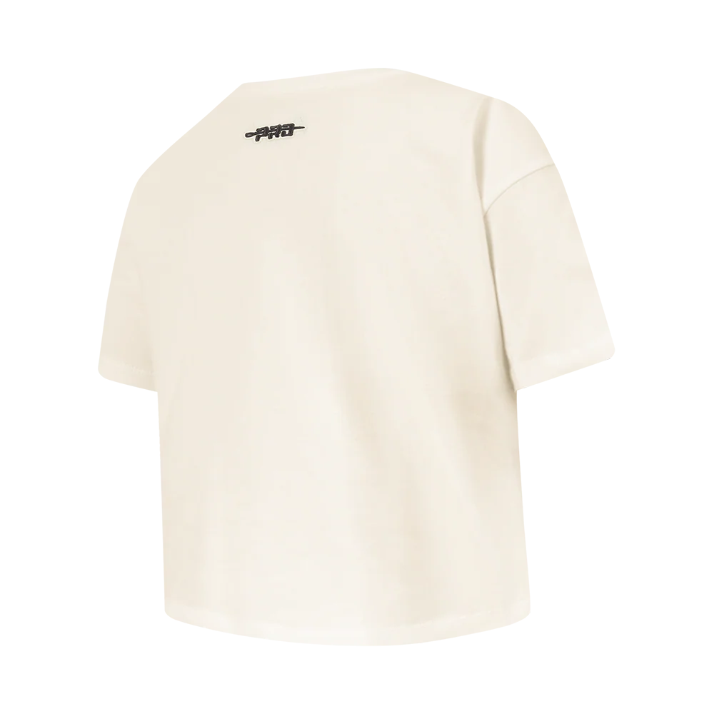 NBA CHICAGO BULLS RETRO CLASSIC BIG GIRLS SHORT SLEEVE BOXY TEE (EGGSHELL) - Image 4