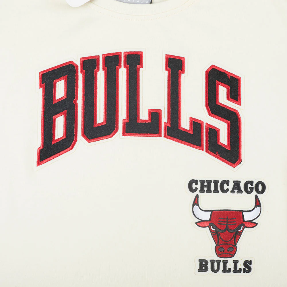 NBA CHICAGO BULLS RETRO CLASSIC BIG GIRLS SHORT SLEEVE BOXY TEE (EGGSHELL) - Image 5