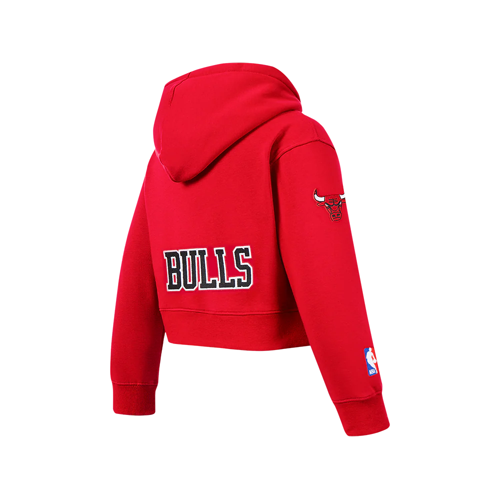 NBA CHICAGO BULLS CLASSIC BIG GIRLS FLEECE FULL ZIP HOODIE (RED) - Image 4