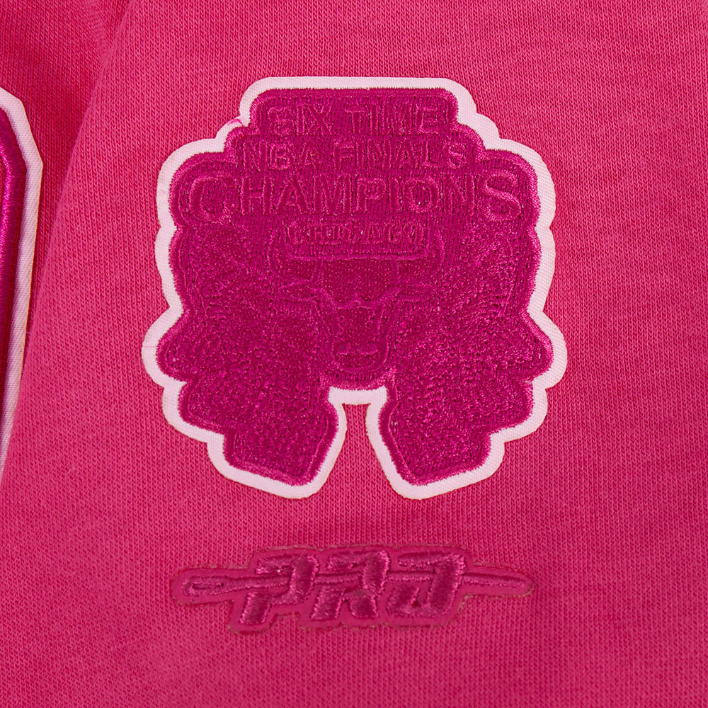 NBA CHICAGO BULLS TRIPLE PINK BIG GIRLS FLEECE CREWNECK (BEETROOT PURPLE) - Image 6