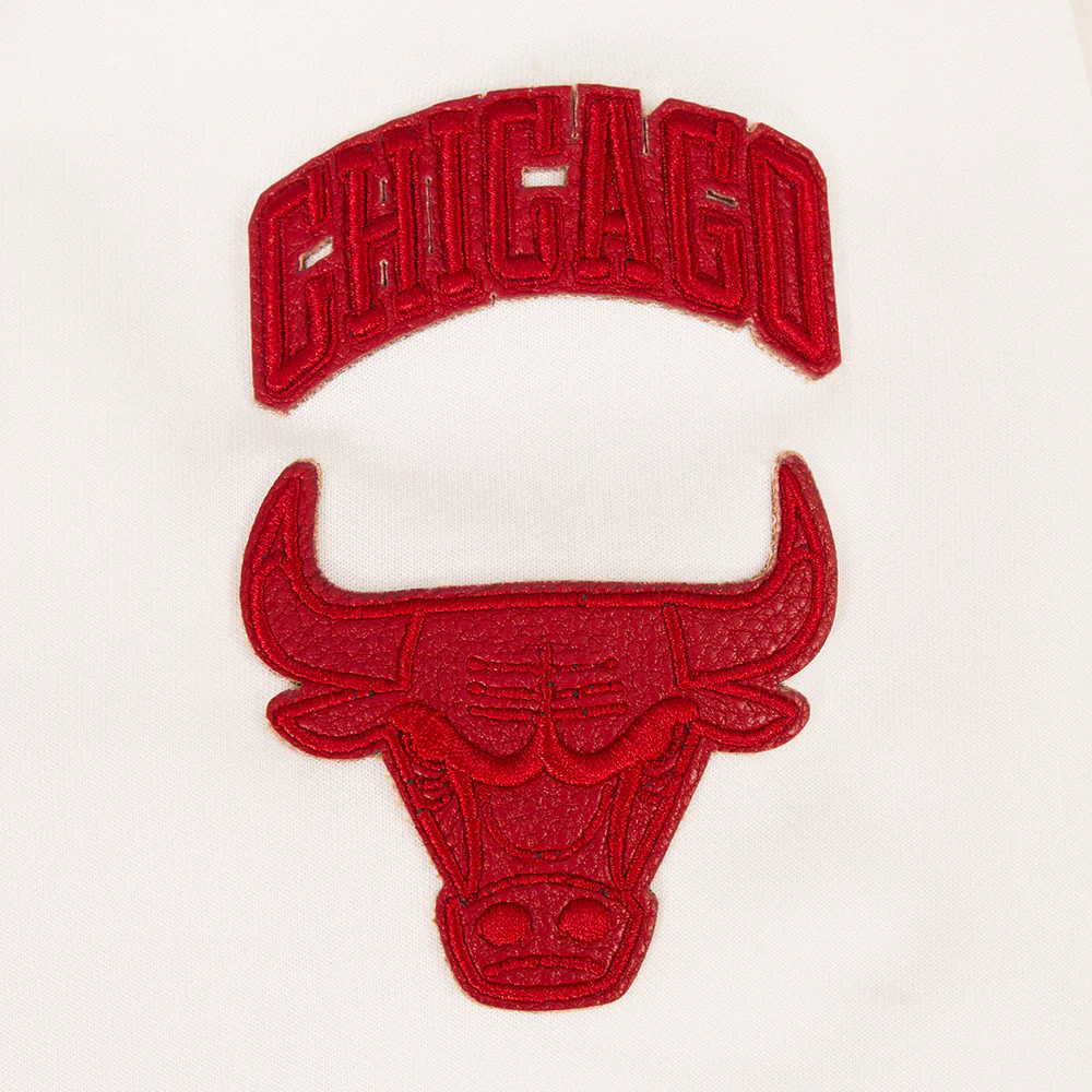 NBA CHICAGO BULLS TRIPLE TONAL DK FZ HOODIE (EGGSHELL) - Image 5