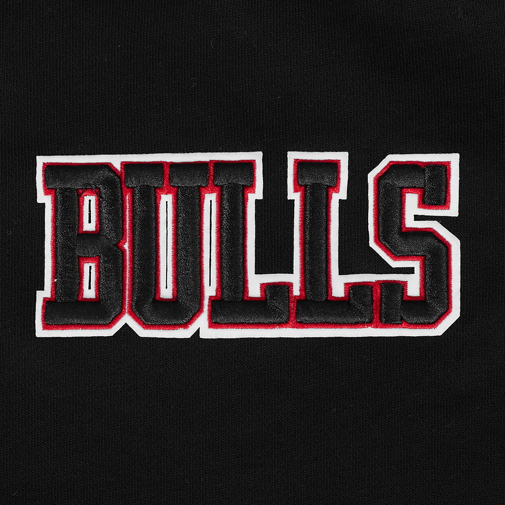 NBA CHICAGO BULLS WINGSPAN WOMEN'S FLEECE CREWNECK (BLACK) - Image 7