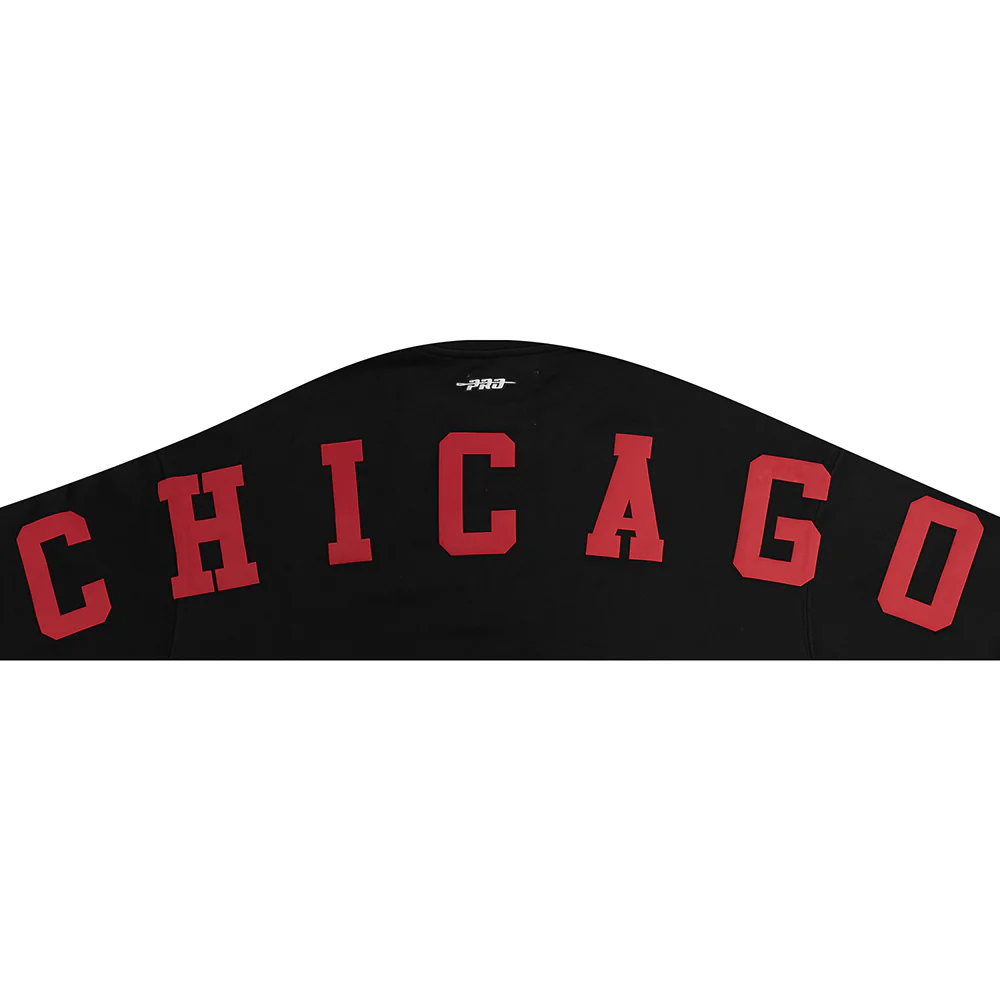 NBA CHICAGO BULLS WINGSPAN WOMEN'S FLEECE CREWNECK (BLACK) - Image 9
