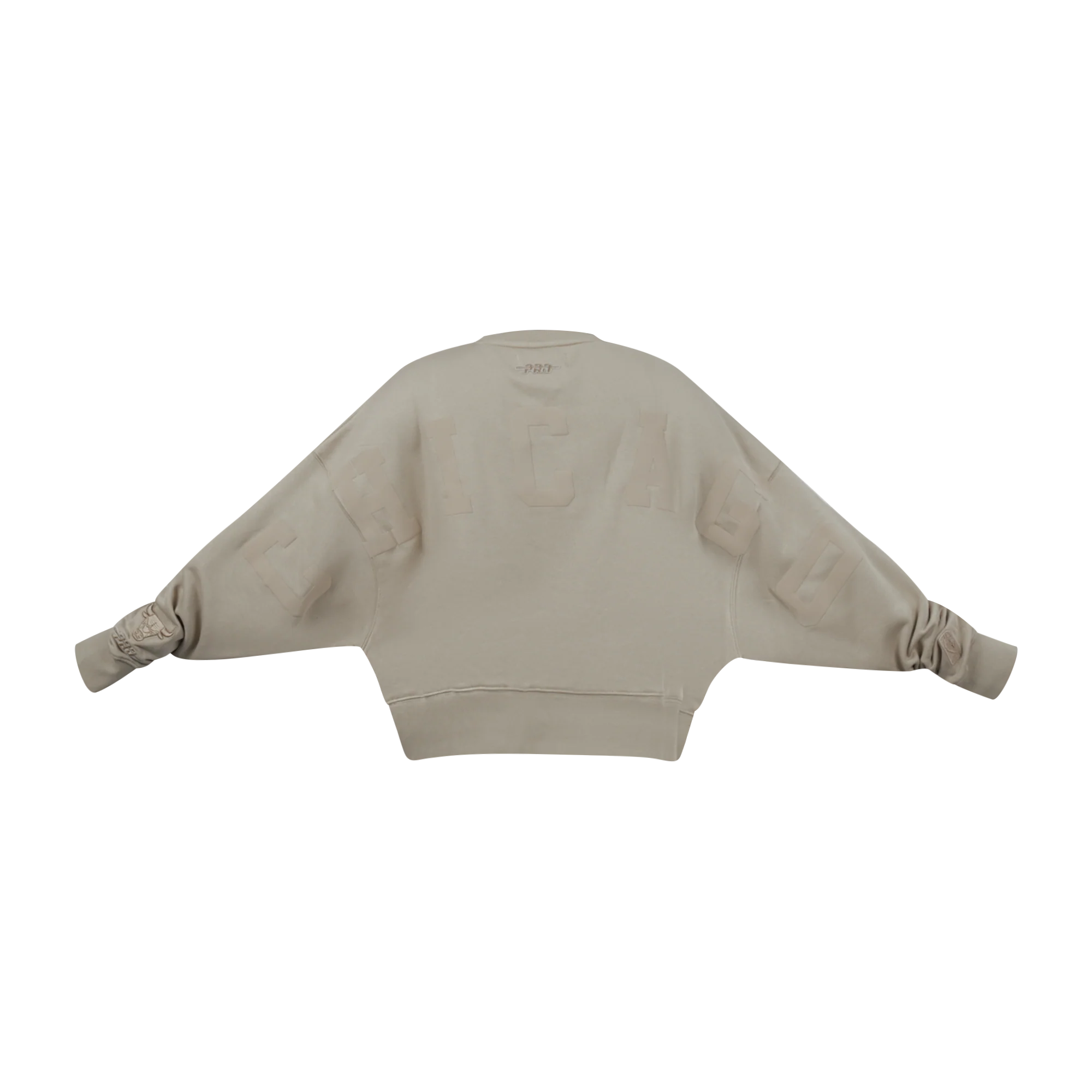 NBA CHICAGO BULLS WINGSPAN WOMEN'S FLC CREWNECK (TAUPE) - Image 8