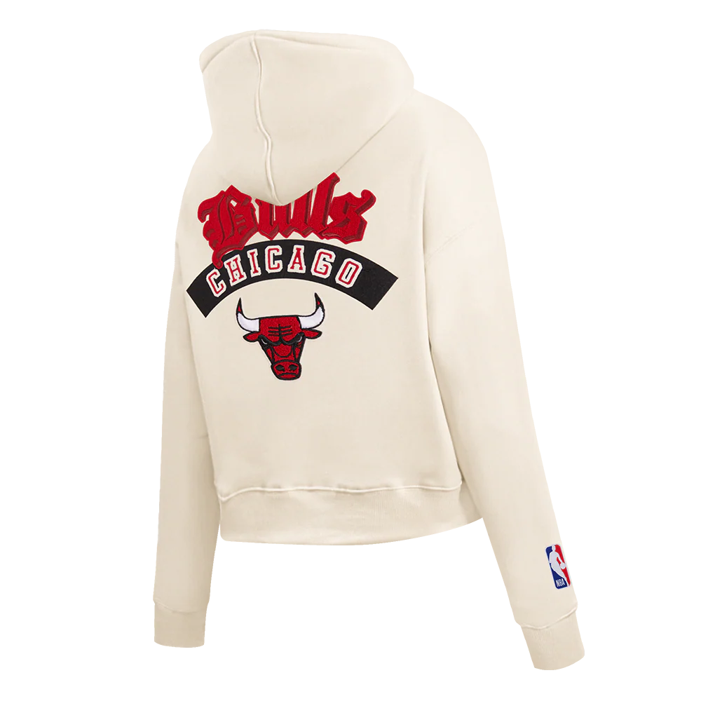 NBA CHICAGO BULLS BEST OF WOMEN'S FLC FZ HOODIE (EGGSHELL) - Image 6