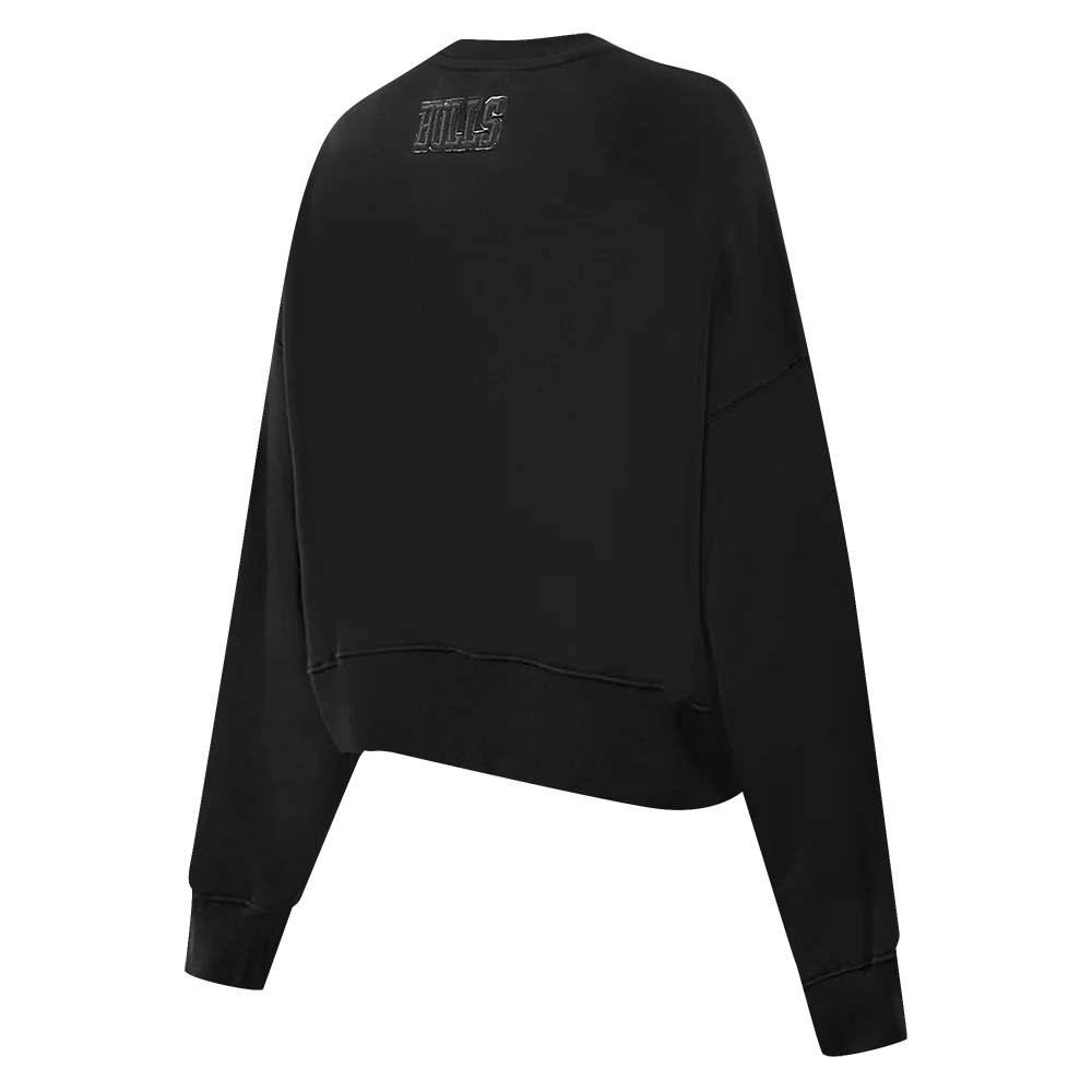 NBA CHICAGO BULLS TRIPLE BLACK WOMEN'S CREWNECK (TRIPLE BLACK) - Image 5