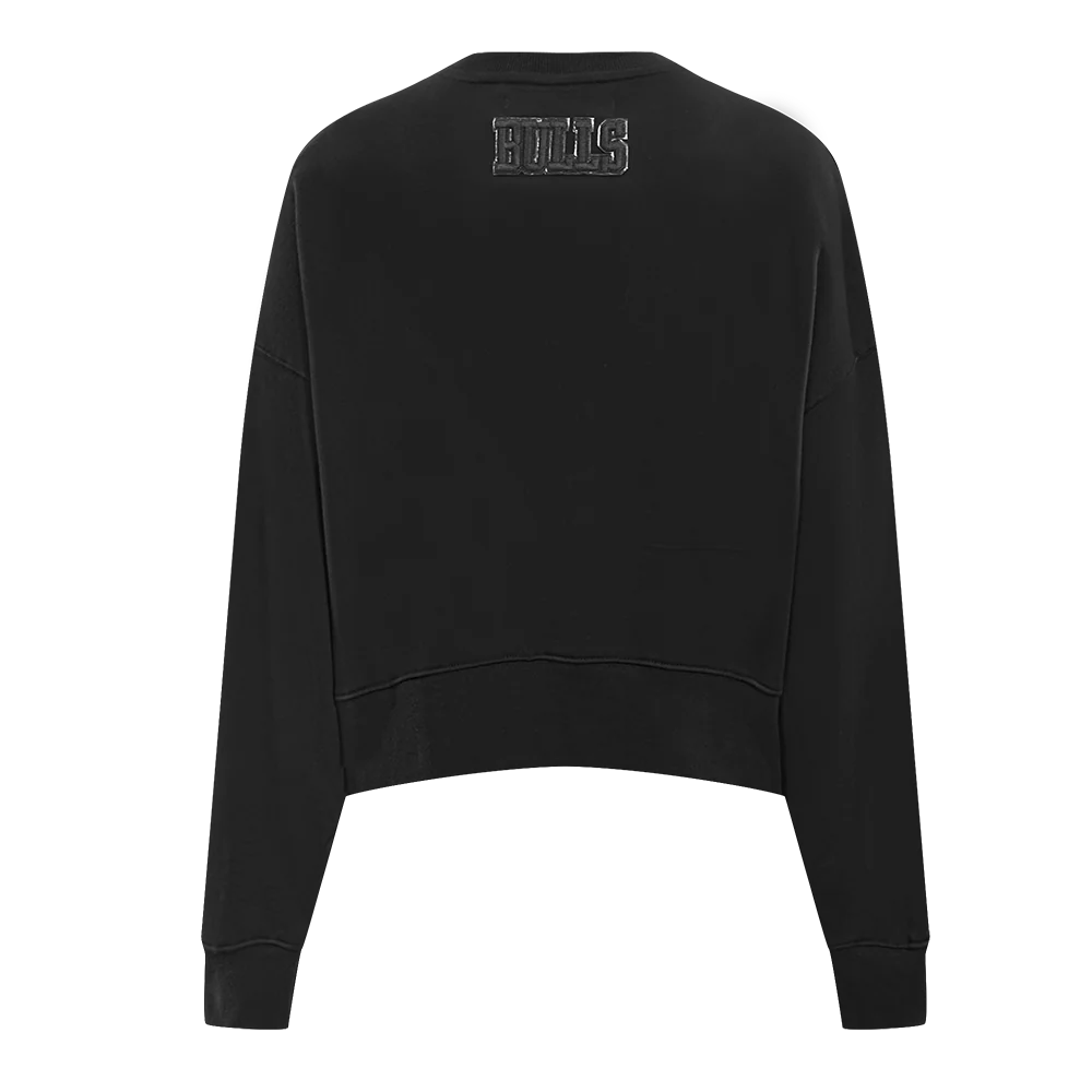NBA CHICAGO BULLS TRIPLE BLACK WOMEN'S CREWNECK (TRIPLE BLACK) - Image 6
