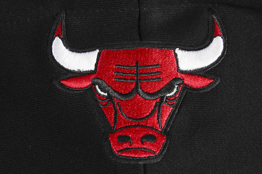NBA CHICAGO BULLS RETRO CLASSIC WOMEN'S CROPPED PULLOVER HOODIE (BLACK/RED) - Image 5
