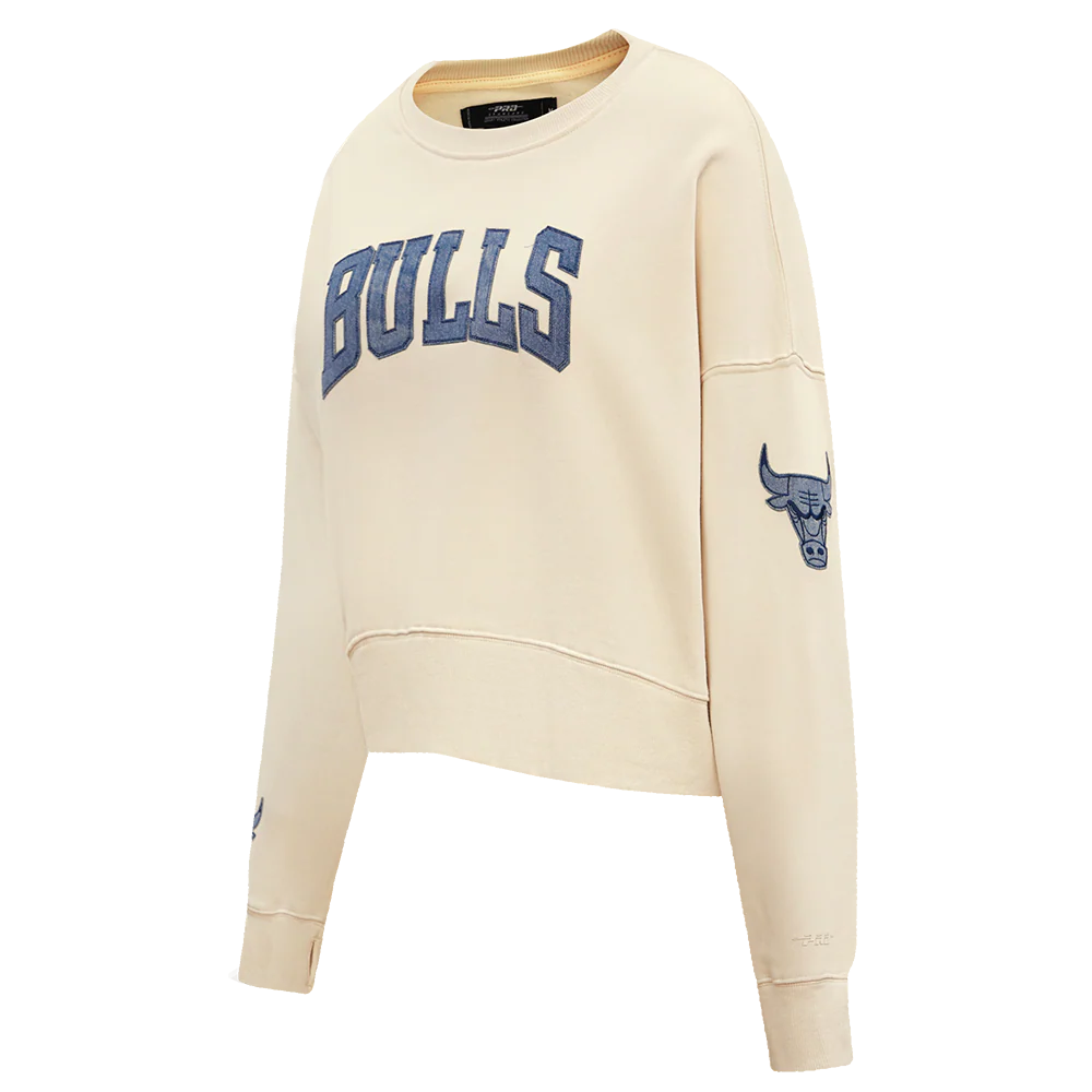 NBA CHICAGO BULLS VARSITY BLUES WOMEN'S CREWNECK (LINEN) - Image 2