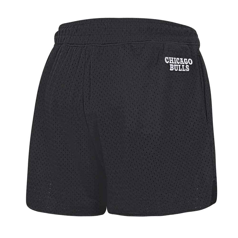 NBA CHICAGO BULLS SCRIPT TAIL WOMEN'S MESH SHORT (BLACK) - Image 4