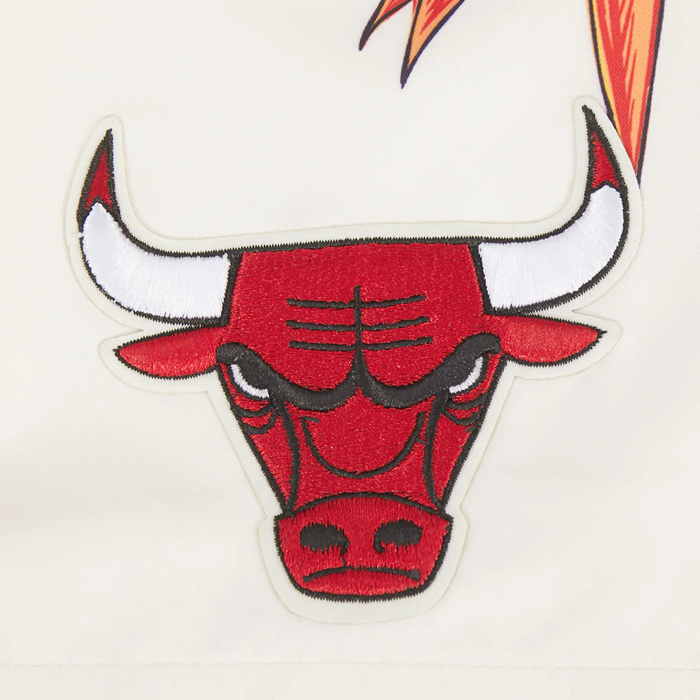 NBA CHICAGO BULLS PARADISE WOMEN'S WOVEN SHORT (EGGSHELL) - Image 6