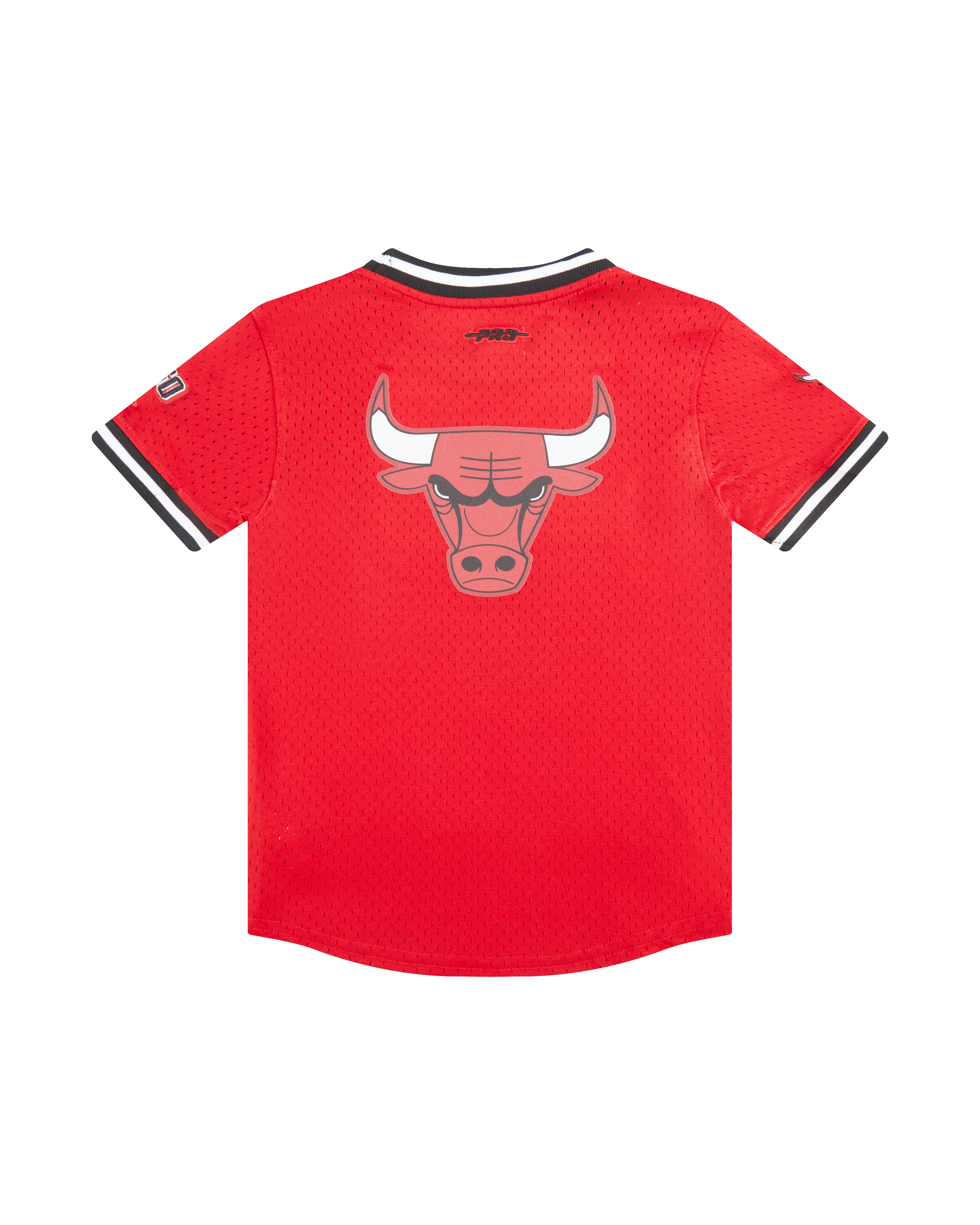 NBA CHICAGO BULLS CLASSIC LITTLE BOYS SHORT SLEEVE MESH TEE (RED/BLACK) - Image 2