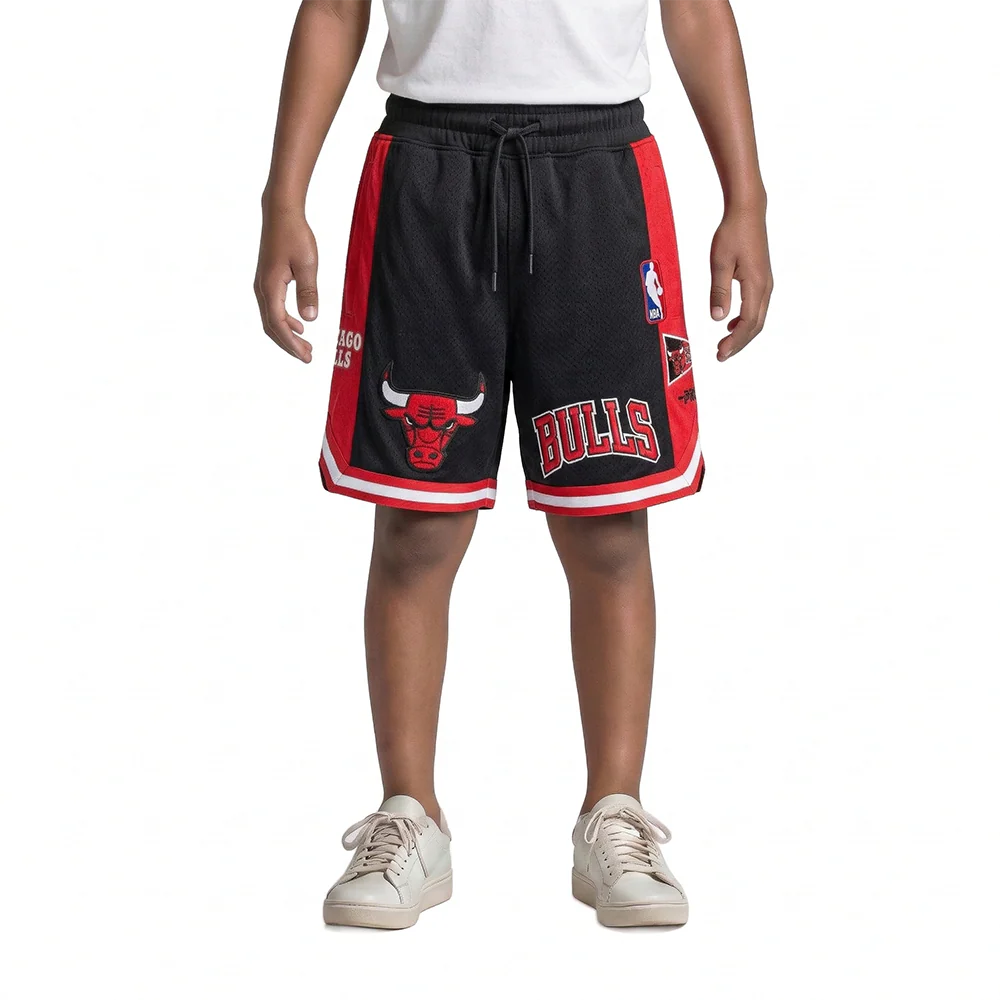 NBA CHICAGO BULLS RETRO CLASSIC LITTLE BOYS FLEECE 2.0 SHORT (BLACK/RED)